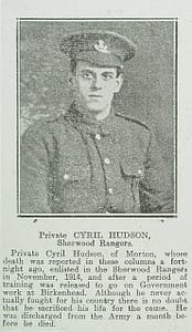 Private Cyril Hudson