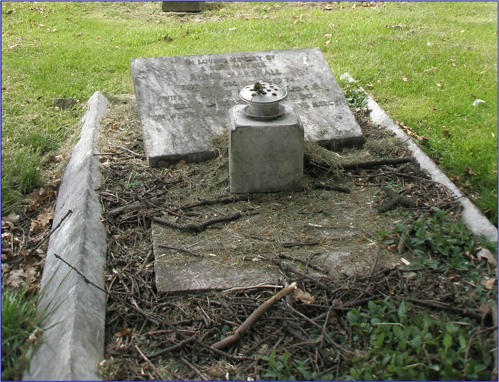 Lance Cpl. David Marshall's headstone before restoration