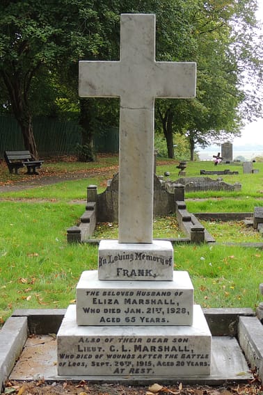 Lt. George Leonard Marshall's headstone after restoration