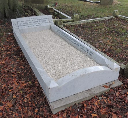 Private Robert William Belton's headstone after restoration