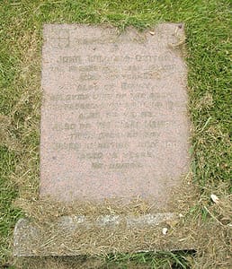 Private W H Oyitch's headstone before restoration