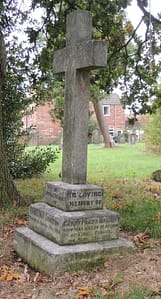 Cpl. Haggett's headstone before restoration
