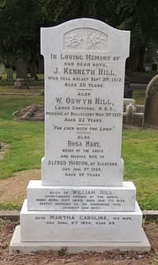 Lance Cpl. William Oswyn Hill's headstone after restoration