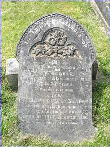 Private Searle's headstone before restoration