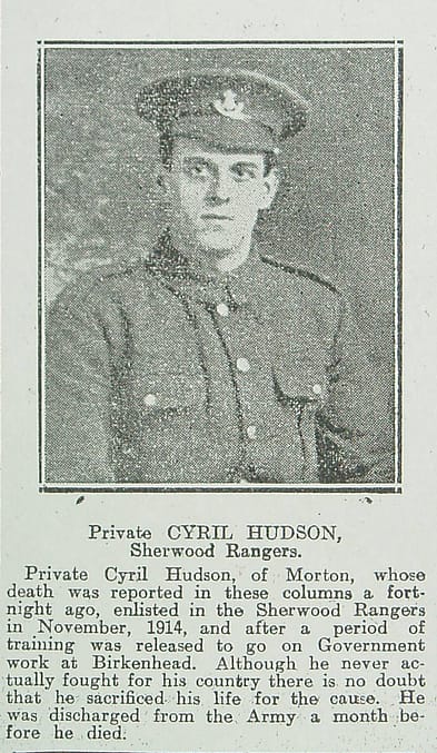 Private Cyril Hudson