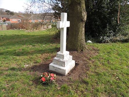 Cpl. Frank Haggett's headstone after restoration