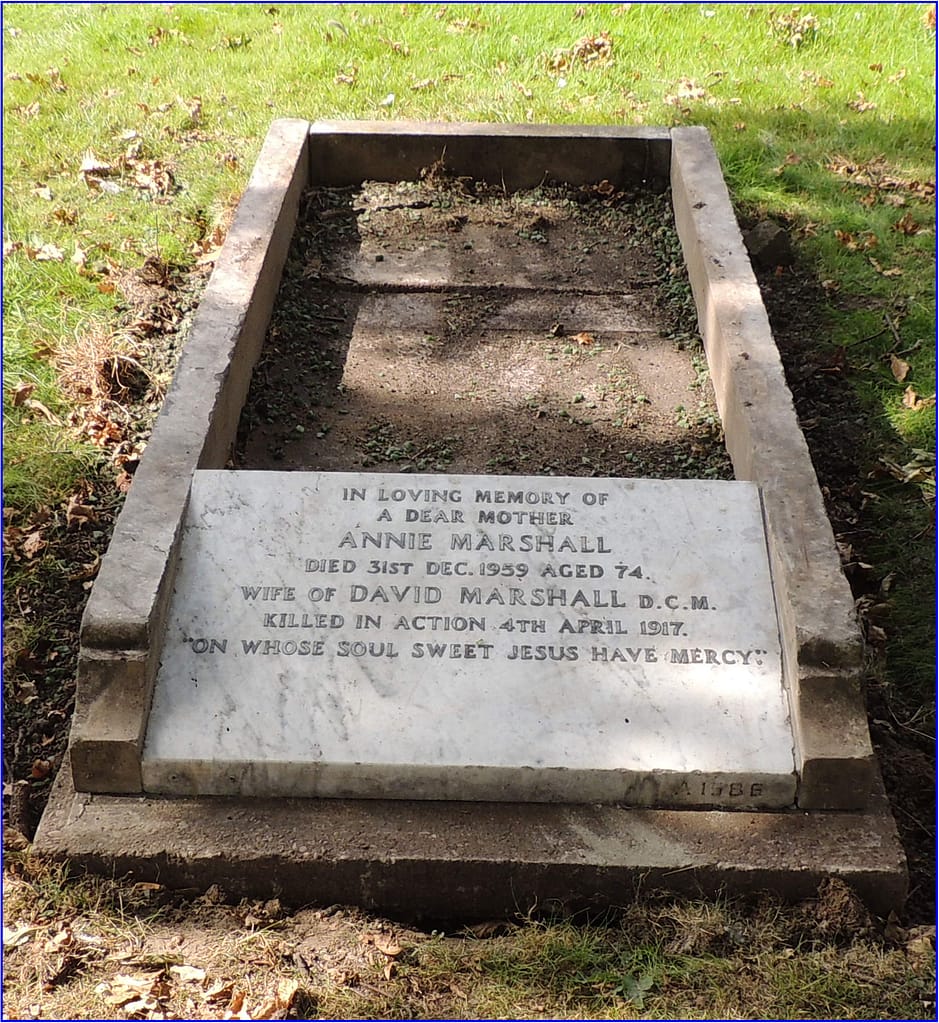 Lance Cpl. David Marshall's headstone after restoration